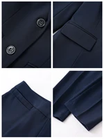 Single-Breasted Notch Lapel Suit Set: Slim-Fit Blazer & Formal Trousers, Minimalist Commuter Style with Elegant Sophistication - Image 6