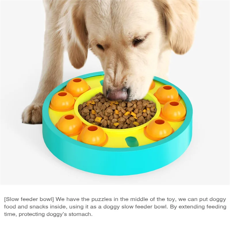 Dog Puzzle Pet Bowl IQ Interactive Slow Eating Feeding Food Bowls Portable Puppy  Feeder Choke Container Pet Toys - AliExpress