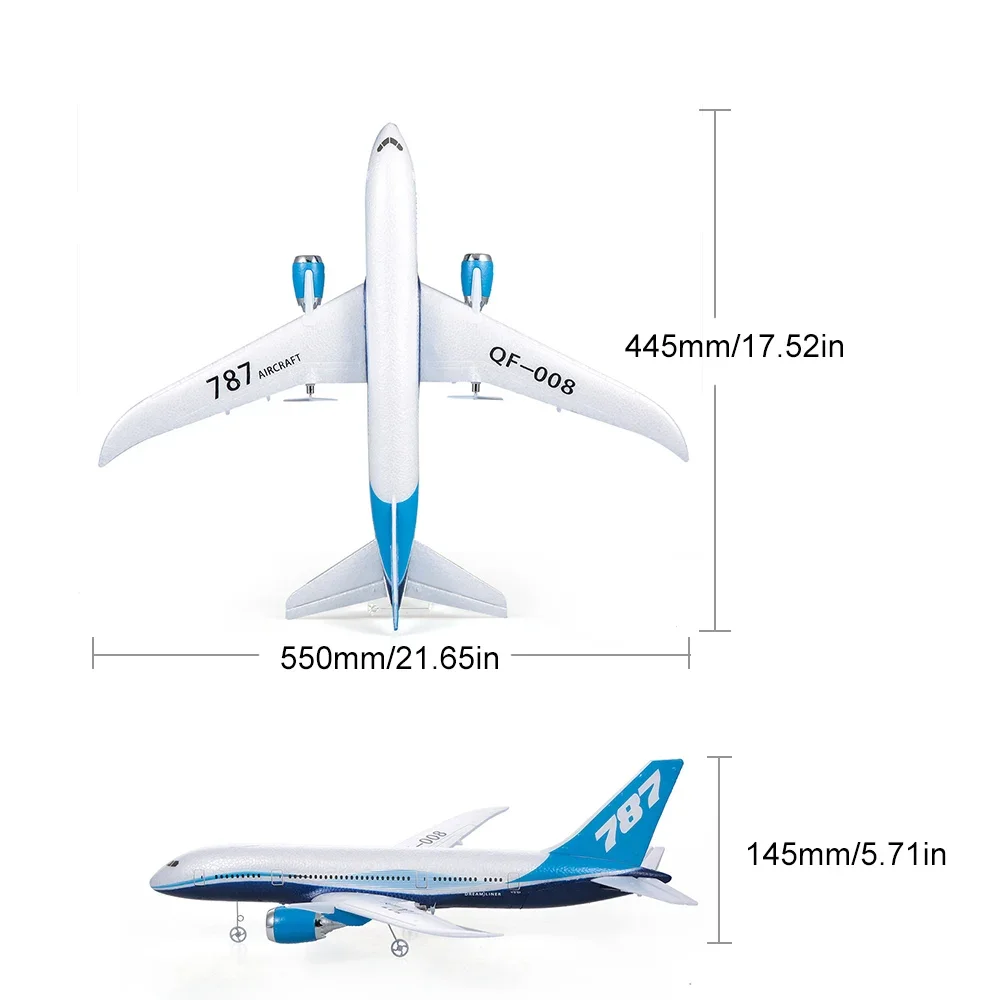 QF008 Boeing 787 Airplane Miniature Model Plane 3CH 2.4G Airplane Diecast Model Aviation Plane Collectible Toys for Boys 6