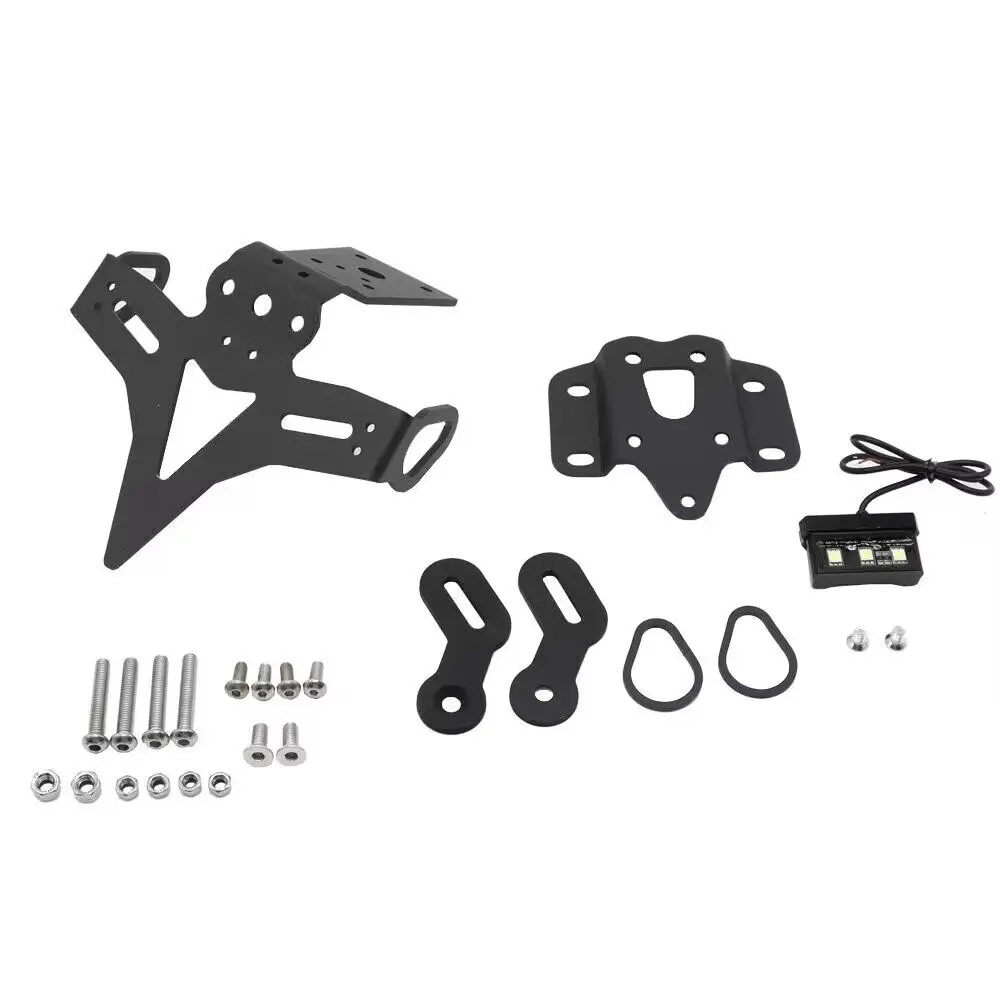 Motorcycle License Plate Holder For Yamaha MT-07/FZ-07 2013- Motorcycle License Plate Holder Fender Eliminator Registration Bracket With LED MT07 MT 07