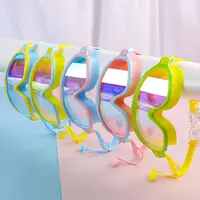 Lunettes de natation pour enfants (garçons et filles) (3-15 ans) - Grand cadre, vue HD, anti-buée, sans fuite, confortables, en silicone 1