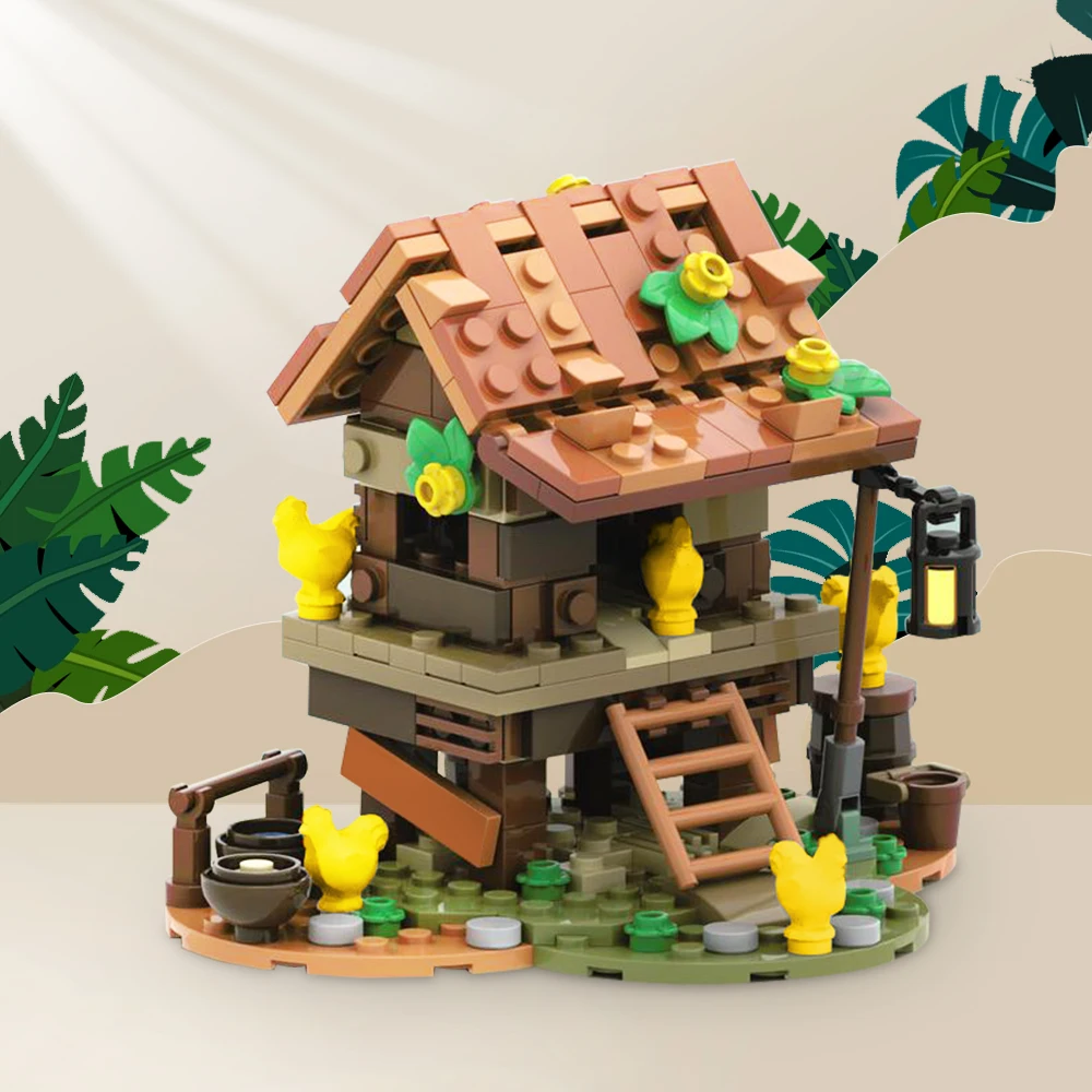 

MOC 152603 Chicken Coop Castle/Medieval Building Blocks Building Model DIY Street View Decoration Bricks Kids Adult Toys Gift