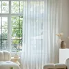 1PC Chenier Herringbone Pattern Cream Wind Bedroom Shading and Insulation Thick Window Screen Curtains for Living Room 1
