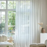 1PC Chenier Herringbone Pattern Cream Wind Bedroom Shading and Insulation Thick Window Screen Curtains for Living Room 1