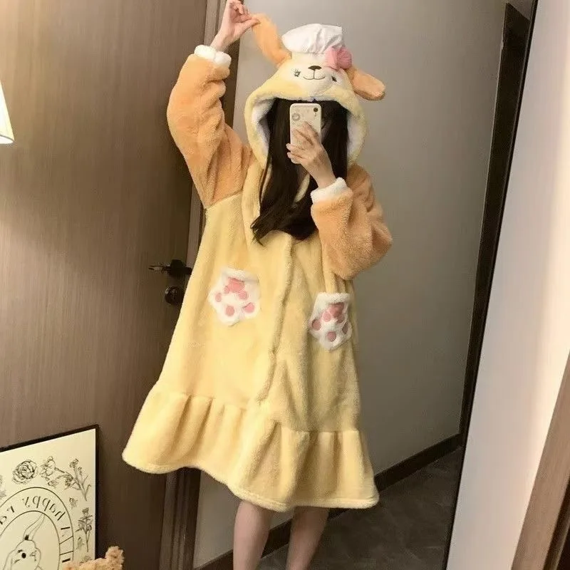 MINISO Chef Dog Robes Cosplay Costumes Halloween Butter Cake Onesies Anime Adult Nightgown Xmas Carnival Funny Pajamas Kigurumi