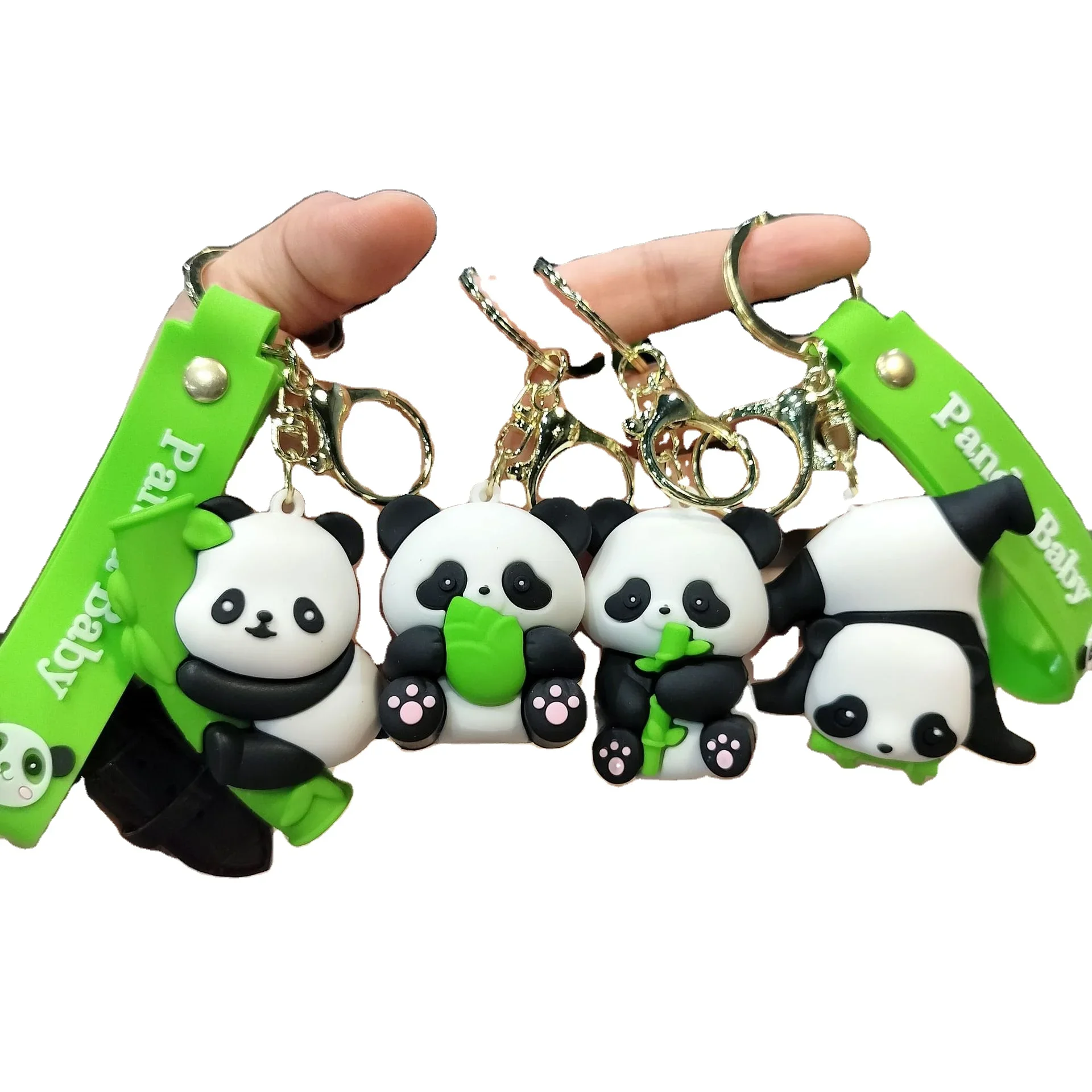 Factory Direct Cartoon animals keychain Panda Penguin Cute animal keychain Gift doll toy for kids car keyring