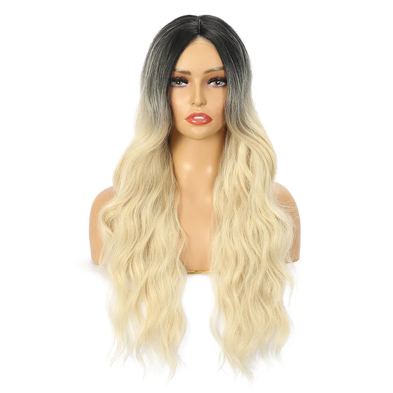 

Heat Resistant fiber Big Wave Synthetic Lace Front Long Curly Hair 24 Inches Best-Selling Fiber Hair Wig