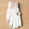 Winter Touch Screen Gloves Women Men Warm Stretch Knit Mittens Imitation Wool Full Finger Guantes Female Crochet Luvas Thicken 2