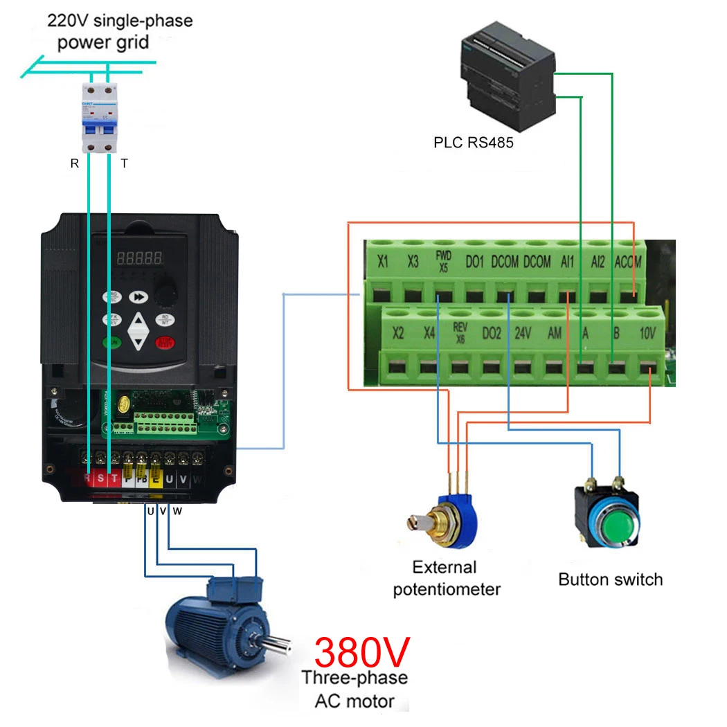 11KW 15HP Boost Frequency Inverter Single Phase 220V Converter to Three Phase 380V AC Power Transformer for Motor VFD 650Hz - 4