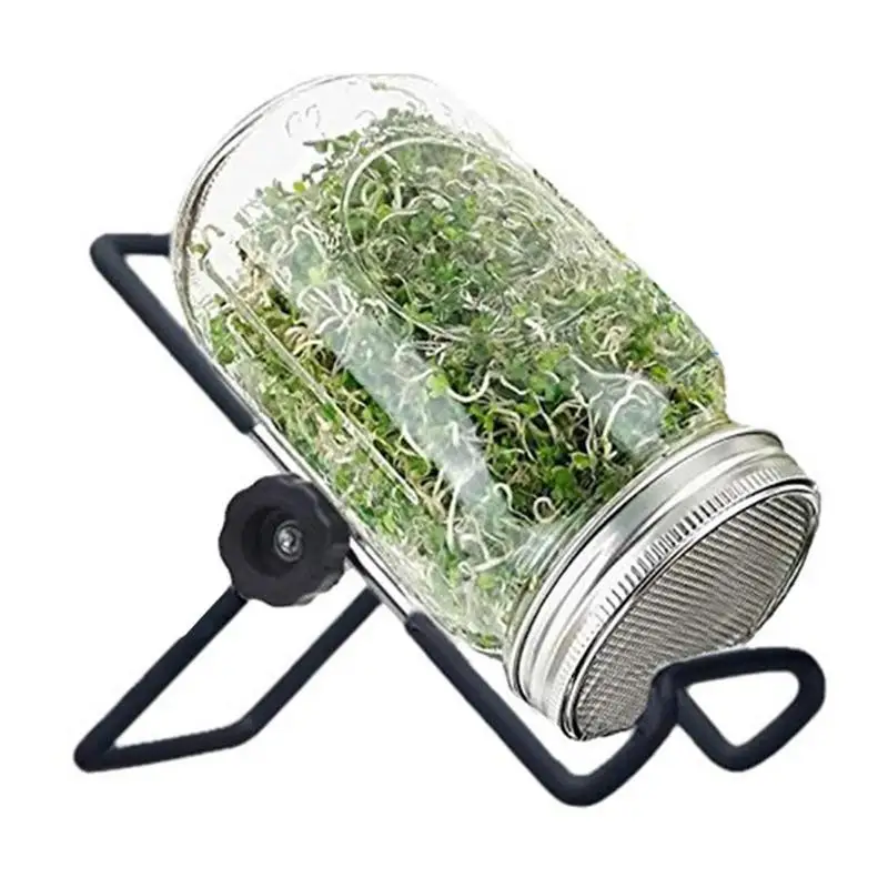 

Seed Sprouting Jar Stainless Steel Seed Sprouter Germination Cover Kit Wide Mouth Mason Alfalfa Sprout Maker Seeds Lids Jars