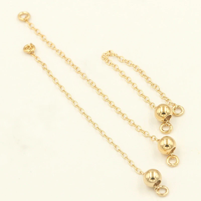Real 14K Gold Filled Extension Chain 5.5CM Chain Necklace Gold Filled Chain DIY Jewelry Hypoallergenic Jewelry Accessory