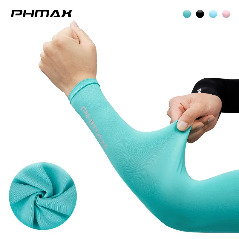 PHMAX Cycling Arm Sleeves Breathable UV Protection Running Arm Covers Fitness Basketball Elbow Pad Ice Silk Wamrers sun protection arm sleeves,arm sleeves,cooling arm sleeves