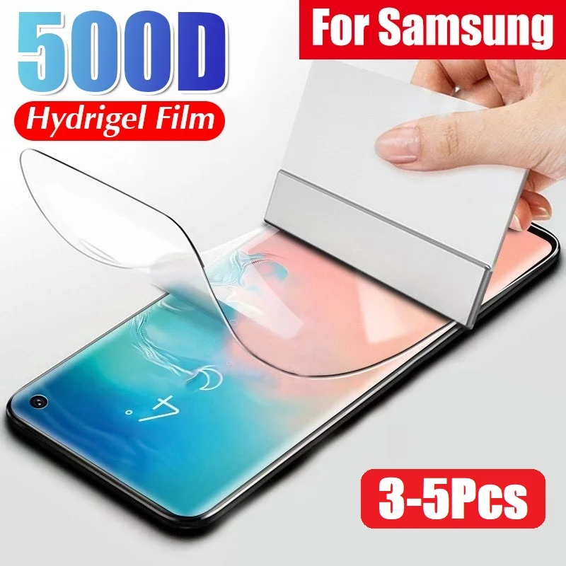3-5 Uds película de hidrogel para Samsung Galaxy A10 A10S A12 A15 A20 A20S A21 A21S A25 A30 A31 A35 A41 A50 A55 A70 Protector de pantalla