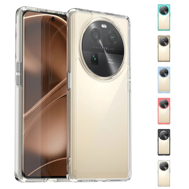 Per Oppo Find X6 Pro Cover Find X 6 X6 Pro Capas Trasparente Multicolor Phone Bumper Clear Fundas Oppo Find X6 Pro Cover