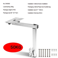 Aluminum Alloy Movable Table Leg 360° Rotation Adjustment Height Then Disassembly Suitable for Camping RV Accessories Refit