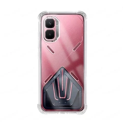 Shockproof Airbag Full Protection TPU Soft Phone Case for Infinix gt 50 pro (Transparent)