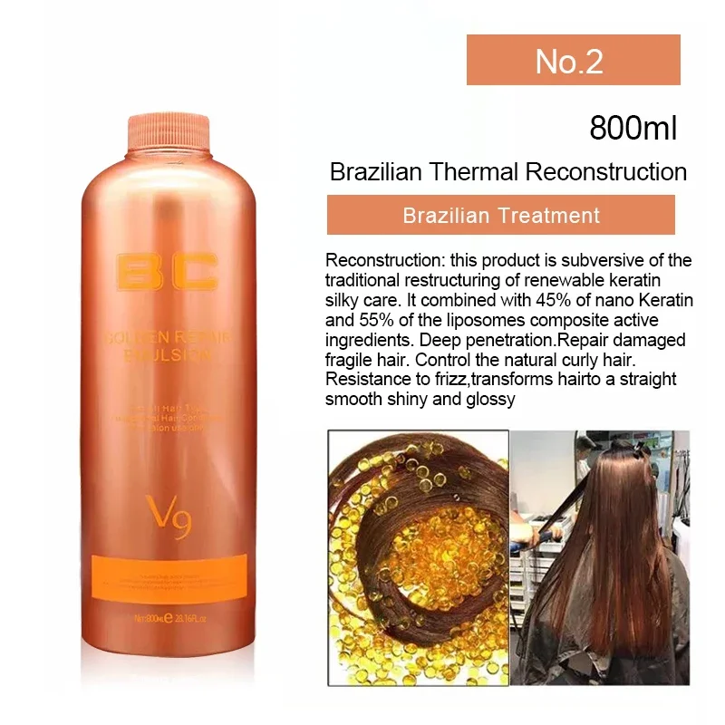 800ml Keratin Treatment Straightening At Home Kit Frizzy Hair Brazilian Hair Keratin Salon Treatment