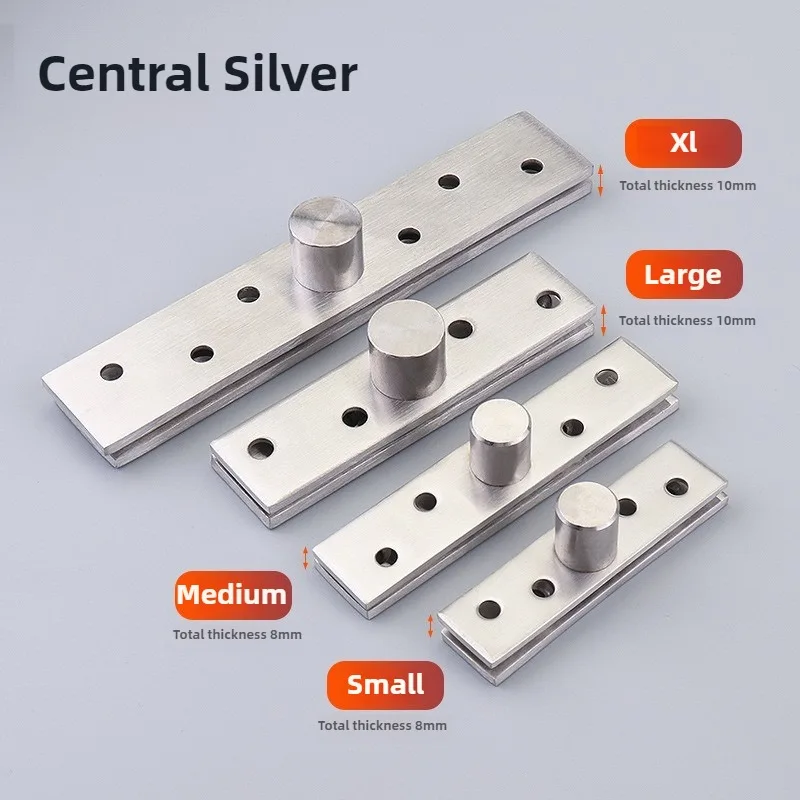 1PCS Stainless Steel Central and Offset-Axes Rotating Hinge 360 Degree Door Pivot Hinge Concealing Up Down Shaft for Wooden Door
