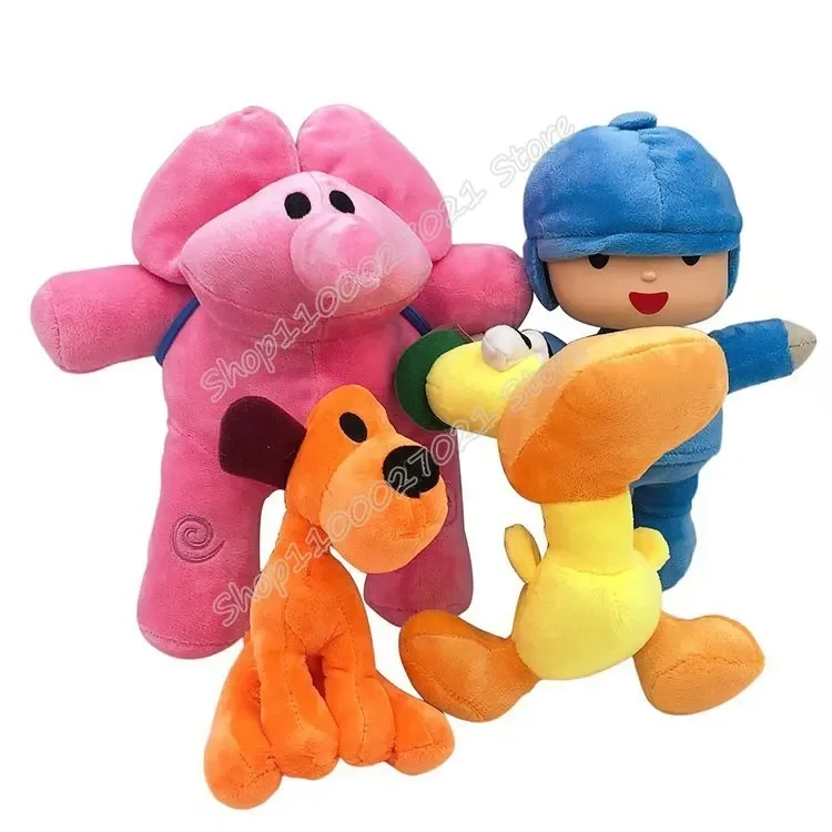 Novo pocoyo boneca ornamento dos desenhos animados elly pato loula criativo  pvc modelo figura brinquedos bonito bolo de aniversário decoração menino  menina presente quente - AliExpress