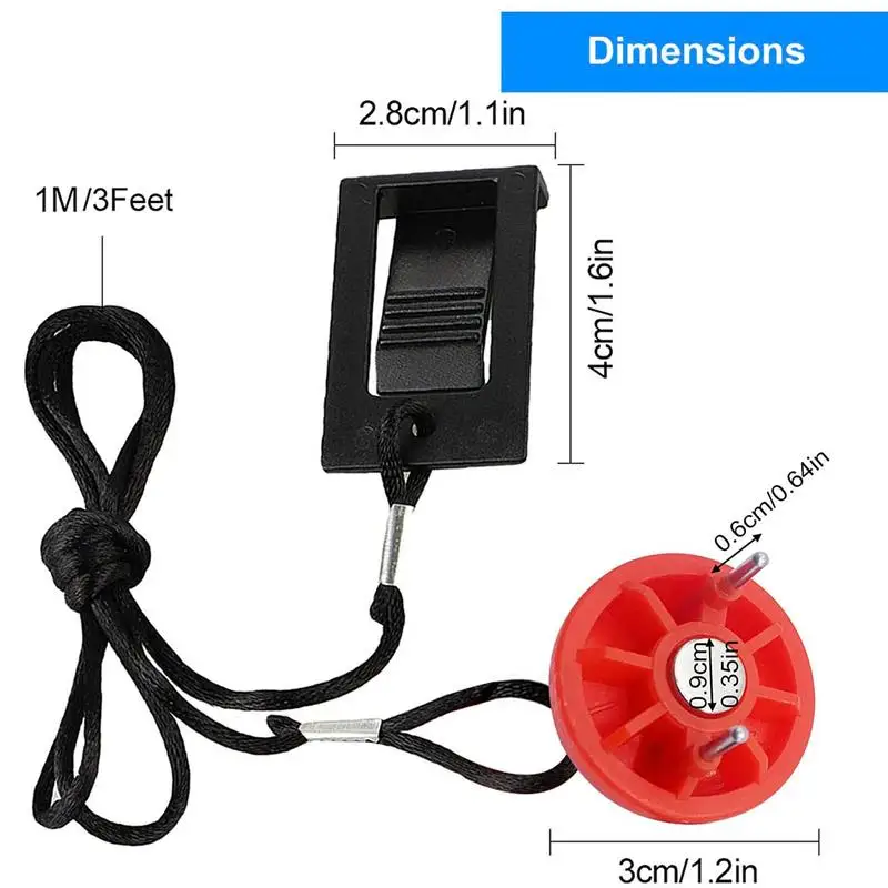 Universal Treadmill Key Replacement Round Socket Magnet Safety Key Automatic Protection Device Universal Treadmill Accessories 6