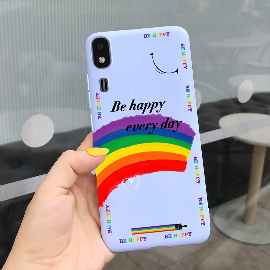 Shockproof Silicon Soft TPU Back Cover with Cartoon Cat Design - Phone Case