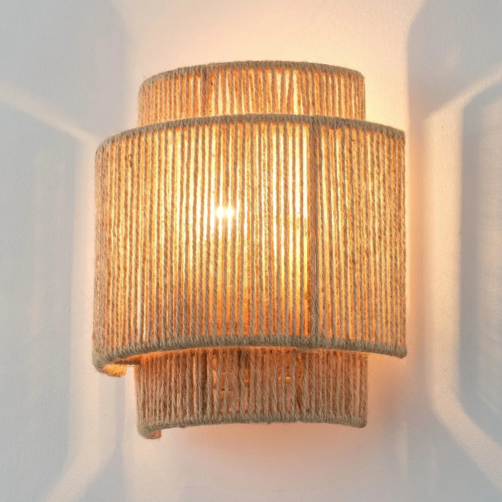 Boho Twine Wall Sconce 2
