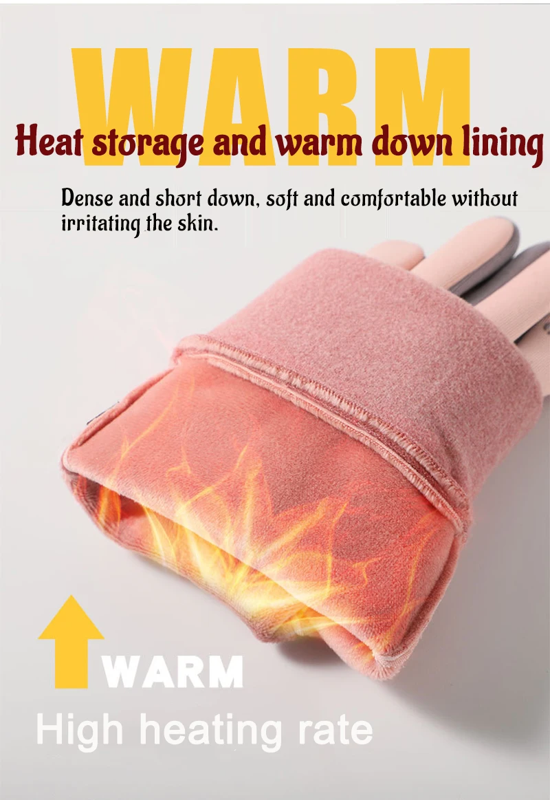 Description Picture 6 of itemWinter Gloves Women Cycling Bike Thermal Fleece Cold Resistance Wind Waterproof Bicycle Warm Outdoor Running Skiing Mittens