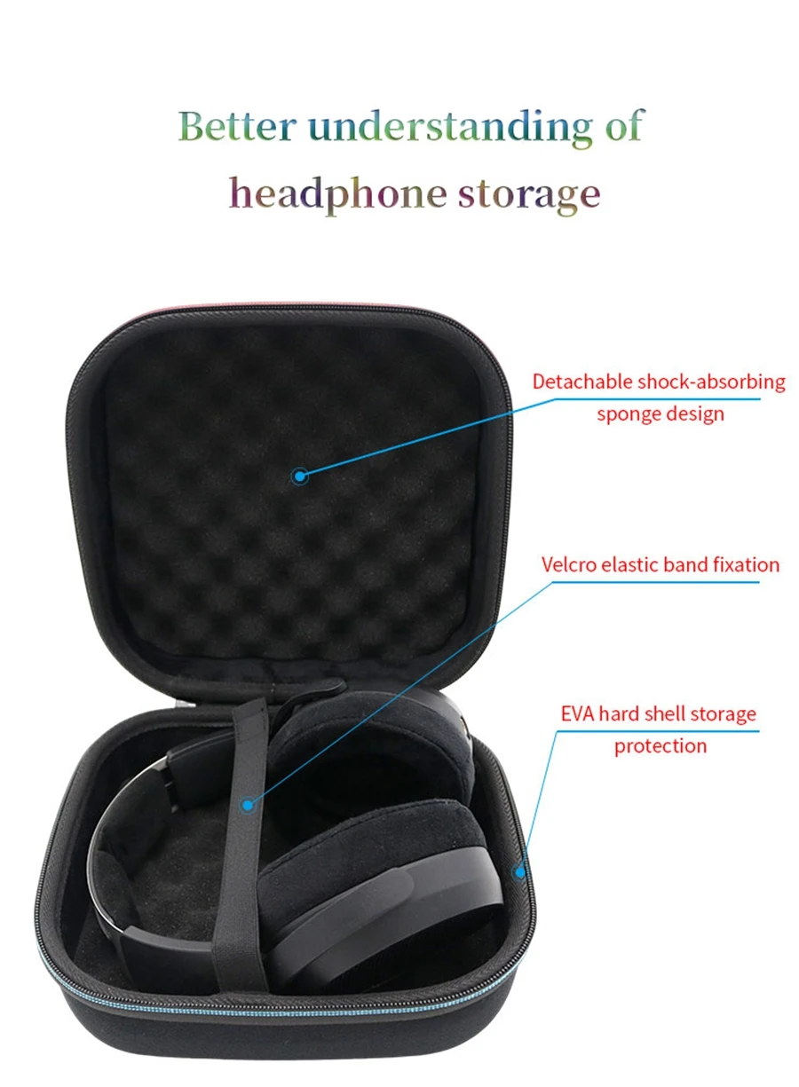 Hard EVA Storage Bag for Sennheiser HD490 Pro Headphone Box HD 490 Pro Headset Travel Carrying Case