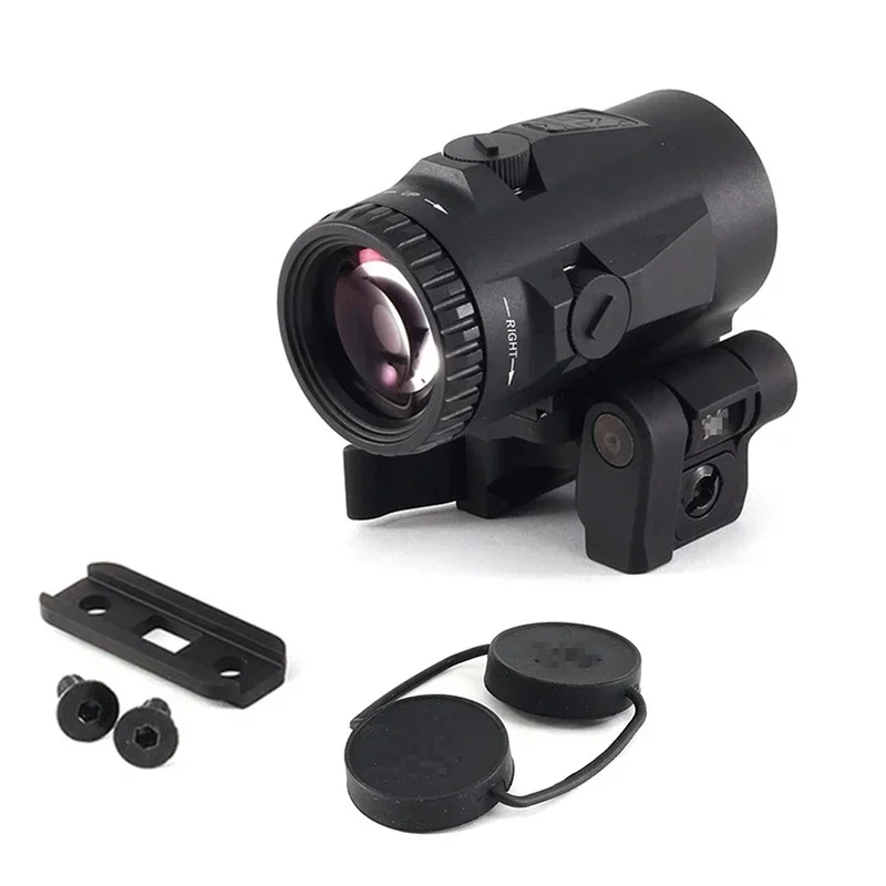 MAGORUI 3x Magnifier Scope Sight with Adjustable QD Flip To Side Mount for Red Dot Sights Hunting Laser Sight 2