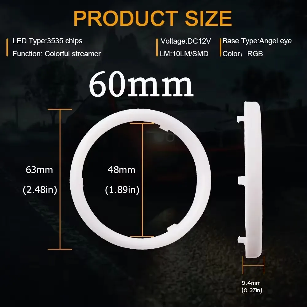 2PCS-Colorful 60mm