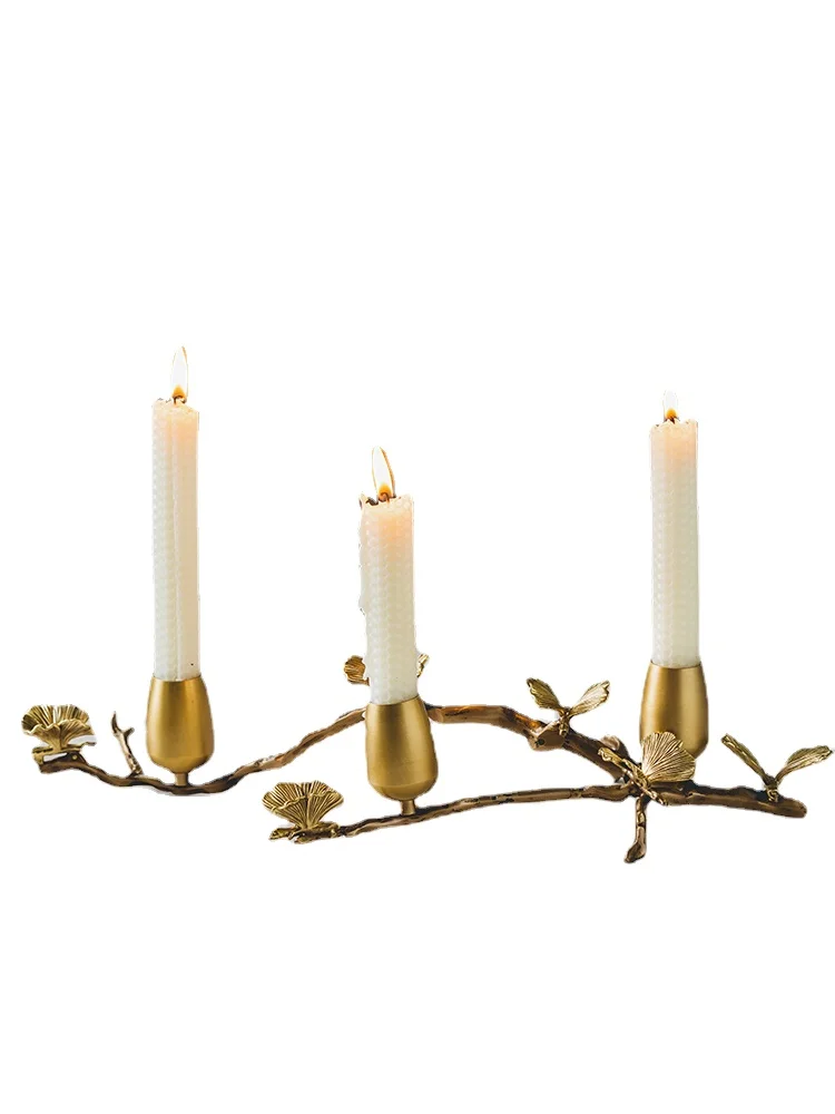 YY Living Room Dining Table Light Luxury Mid Ancient Nordic Romantic Candle  Dinner Decoration Brass| | - AliExpress