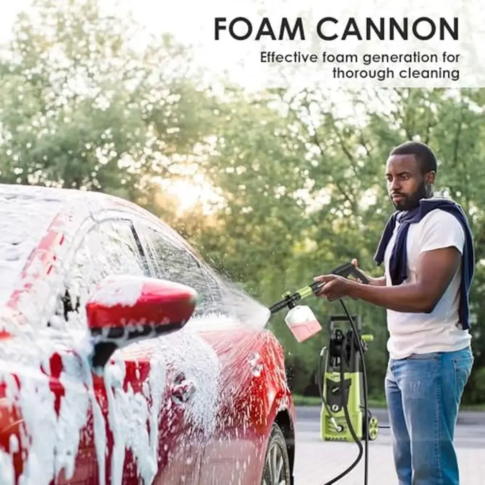 "4000PSI Electric Power Washer with Foam Cannon & Reel Hose" 3