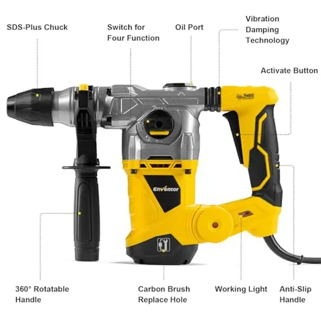 Dewalt Hammer Drill MPT 1-1/4 Inch SDS-Plus 13 Amp Heavy Duty