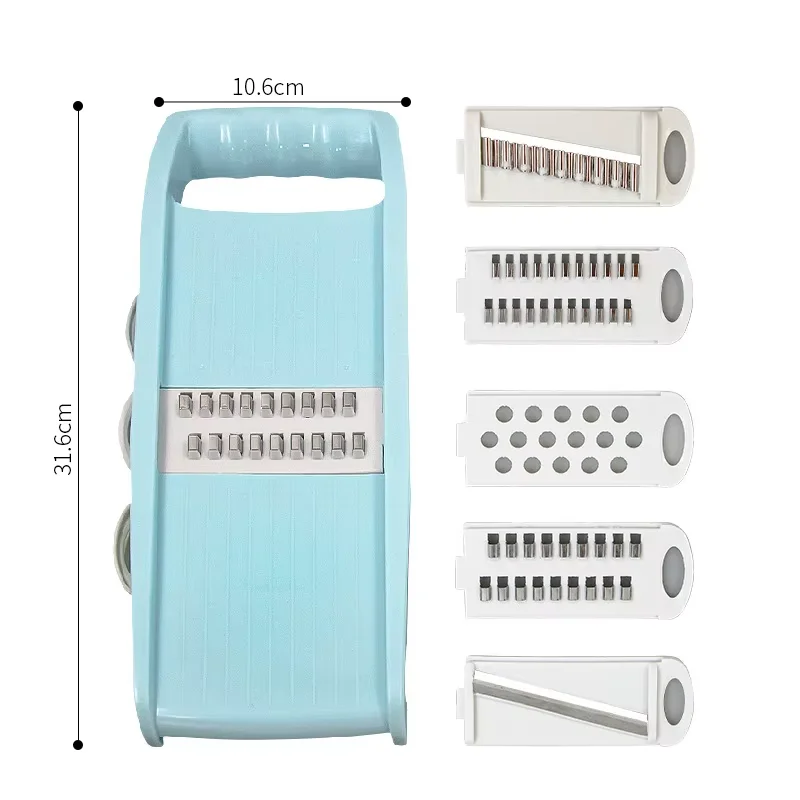 Vegetable Slicer 5 in1 Multifunctional Manual Food Grater Cutter Potato Household Chopper Kitchen Veggie Dicer Gadgets