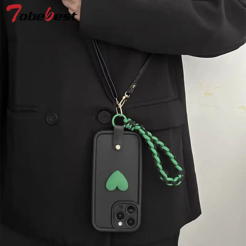 Silicone Crossbody Lanyard Wrist Strap Phone Case with Enhanced Protection