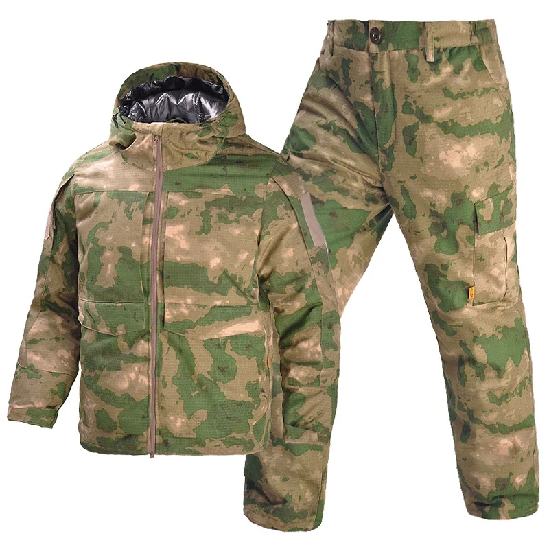 Tactical pants tactical suit Winter Outdoor Hunting Set Camo Thick Warm Waterproof Jacket Pants Men Clothing Tactical Uniform Ghillie Suits Wear-resisting