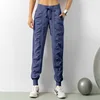 Luobolan Tatting Fabric Drawstring Running Sport Joggers Women Quick Dry Athletic Gym Fitness Sweatpants with Two Side Pockets 6