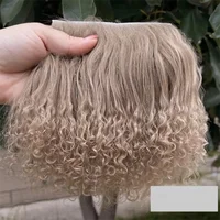 Extensions de cheveux bouclés en laine de mouton, fourrure de mongolie mignonne, Texture bouclée, rangée de cheveux, perruques SD Blyth durables, poupées BJD 1