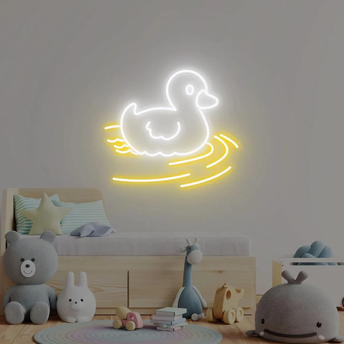 오리 네온 라이트 맞춤형 LED 네온 사인 룸 월 아트 데코 네온 사인