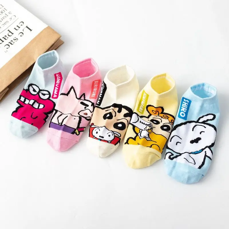 

Anime Crayon Shinchan Cotton Socks Ankle Socks Breathable Sports Comfortable Cotton Couple for Women Shallow Mouth Boat Socks