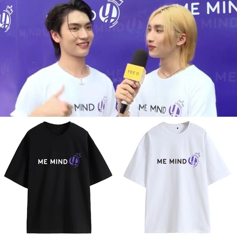 

BossNoeul Chaikamun Same Style Clothes Loose and Simple Round Neck Pure Cotton Short Sleeve T-shirt for Men and Women Underlay