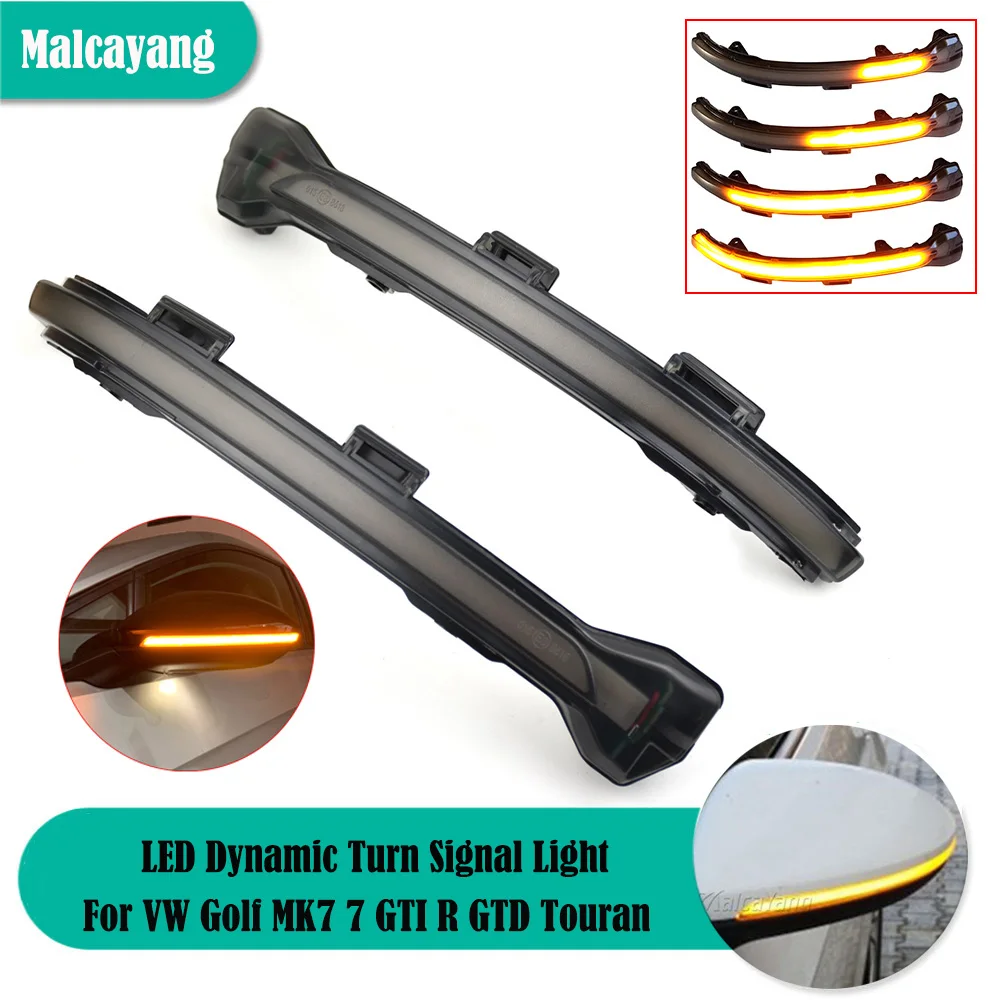 2X Per Volkswagen Vw Golf 7 Jetta Mk7 Vii Mk7 Golf 7.5 Gti R Touran Lampeggiante Led Dinamico Indicatore Di Direzione Luce Specchietto Laterale Lampeg