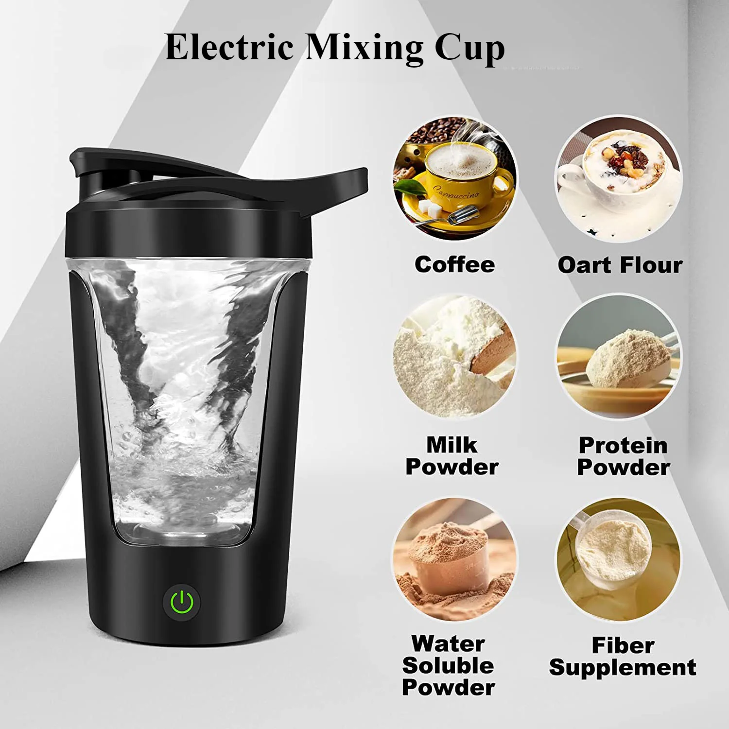 450ml Blenders Cup Electric Mixing Cup Portable Protein Powder Shaker Bottle Mixer For Travel Home Office Kitchen Tools 1