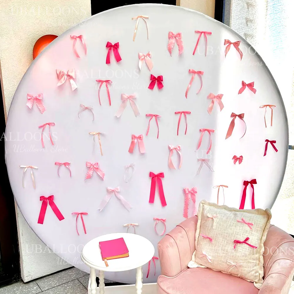 Kokette rosa Schleifen für Party-Hintergrund, 12/16 Stück, großes Satinband, heiße hellrosa Schleifen, Knoten für Geburtstag, Babyparty, Hochzeitsdekoration