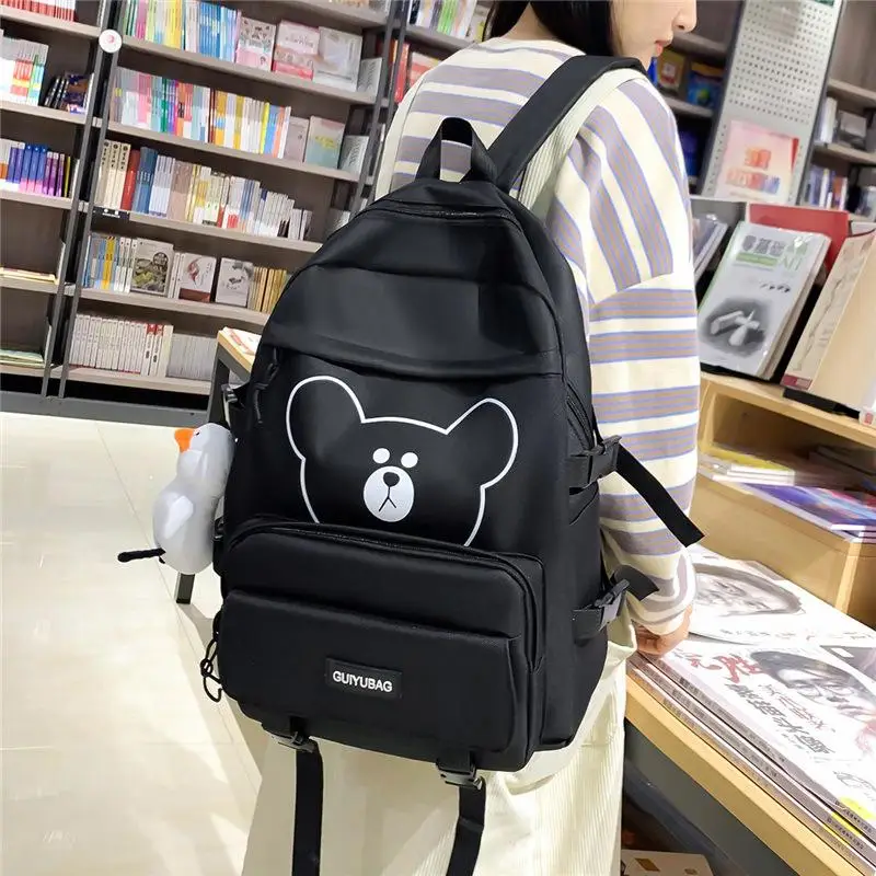 Junior High School Students Lightweight Ins Campus Sweet Student Backpack Multi-piece Set