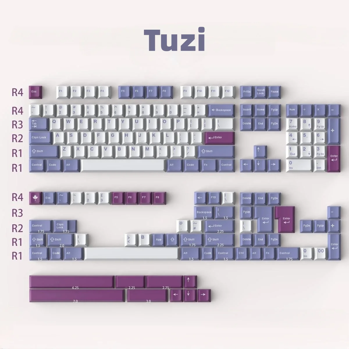 Gmk Tuzi Double Shot Keycaps Clone Cherry Layout Iso Teclado Mecânico para Jogos Abs 172 Teclas Espanhol Francês