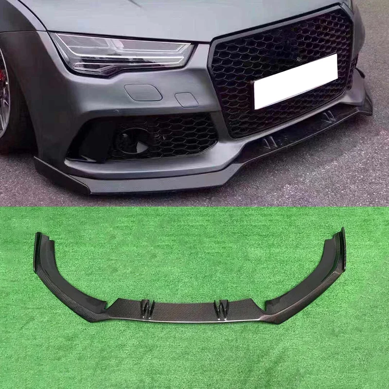 

Carbon Fiber Front Bumper Lip For Audi A7 RS7, 100% Tested Well