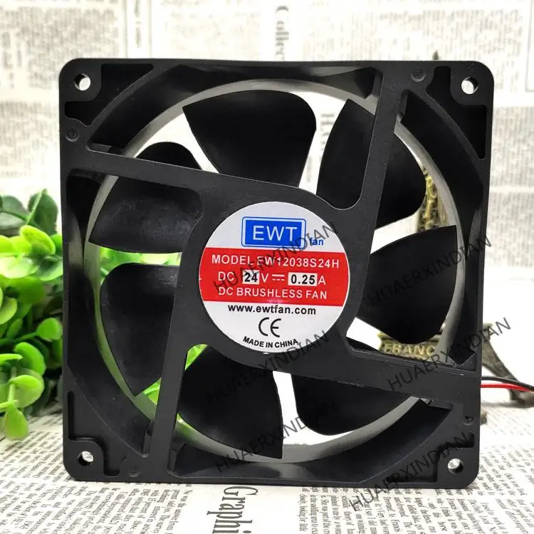

New EWT EW12038S24H 24V 0.25A 12038 12 Cooling Fan Assembly Kit