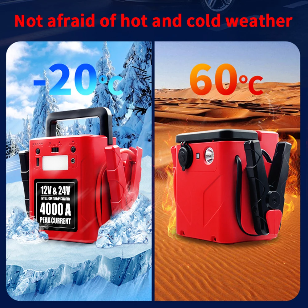 Universal Car Battery Jump Starter 4000A Portable Car Battery Booster Charger Booster Power Bank Starting Device Starter