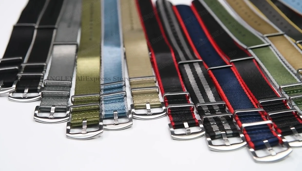 Weiches Nylonarmband für Seiko-Armband, Militäruhrenarmband für Samsung Galaxy, Nylonarmband für Omega Seamaster 007, 18 mm, 20 mm, 22 mm – Detail 7